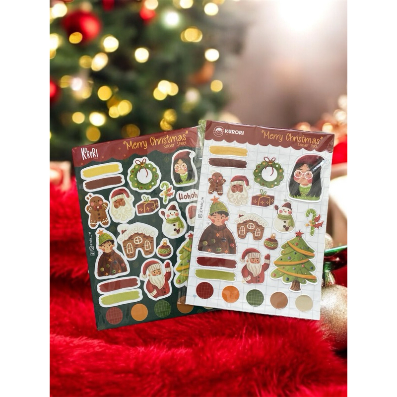 

Sticker Sheet Christmas, Sticker Natal, Sticker Lucu, Souvernir Sticker