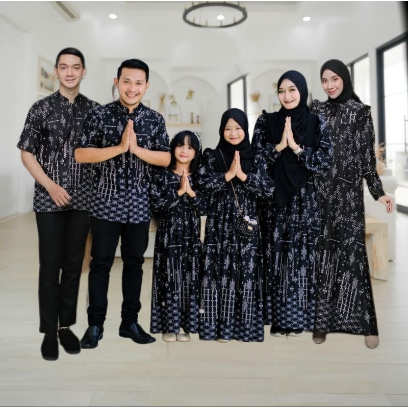 Baju Sarimbit Couple Keluarga Silk Premium Modern Baju Muslim Couple Pasangan Keluarga Gamis Koko Ib