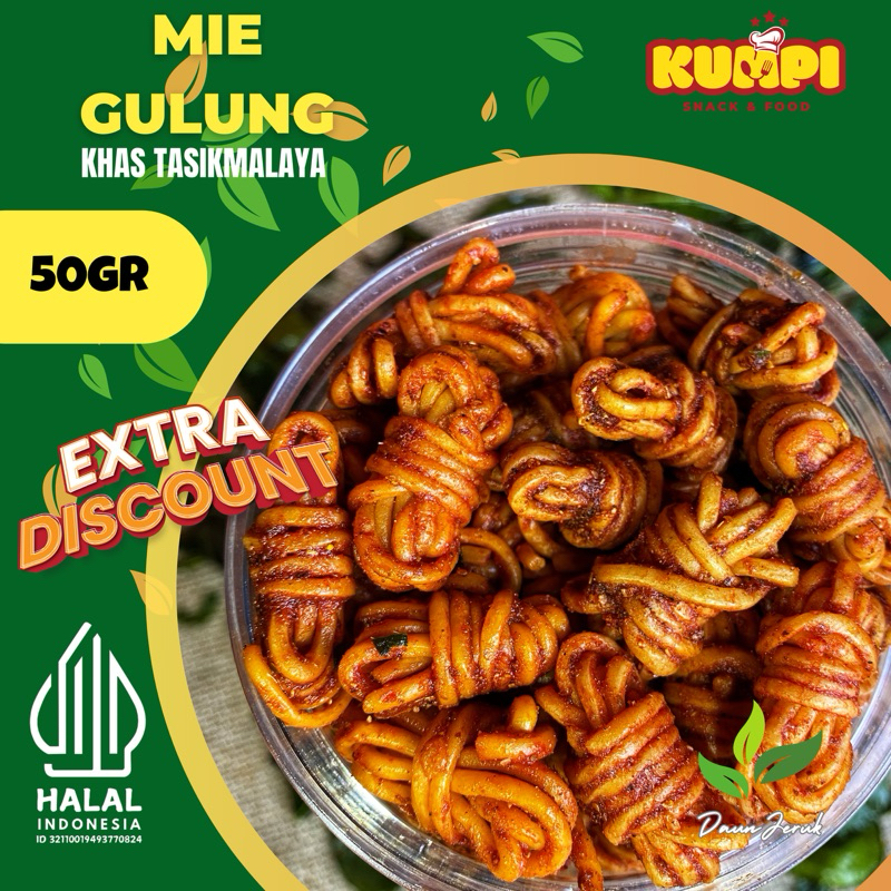

Mie Gulung Khas Tasikmalaya 50gr - Kumpi Snack