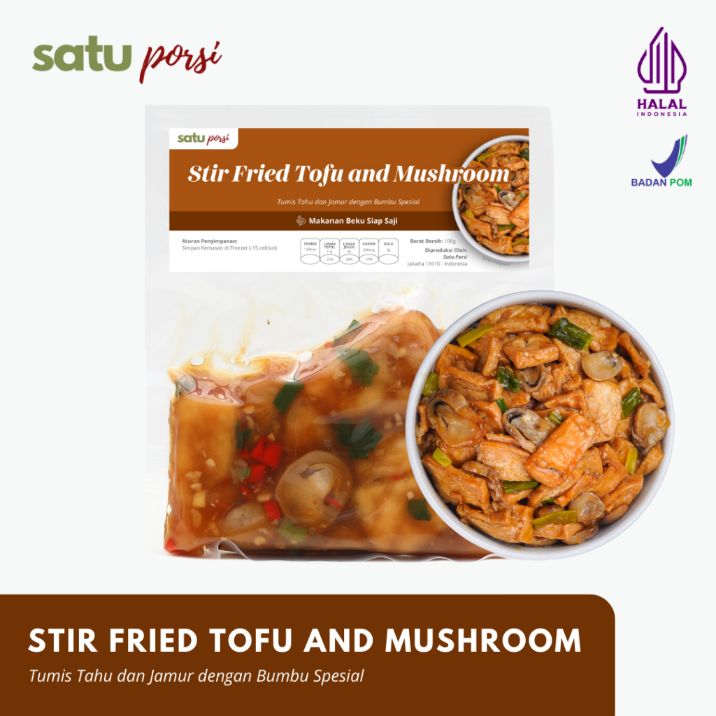 

Satu Porsi Stir Fried Tofu and Mushroom