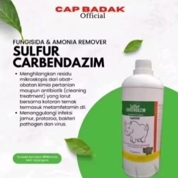 Disinfektan Cap Badak 1 liter / Sulfur  Carbendazin / Fungisida / Anti jamur / Pertanian dan Peterna