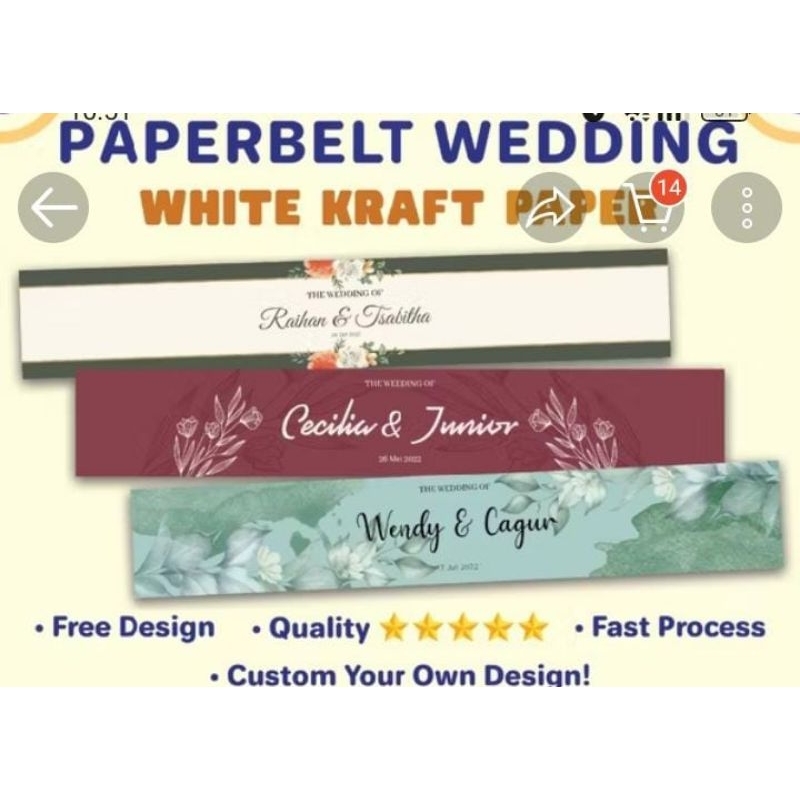 

Paperbelt Wedding (untuk souvenir pernikahan)
