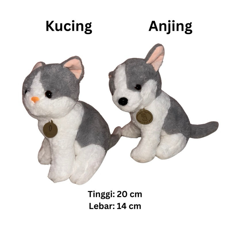 Boneka Hewan Anjing Kucing