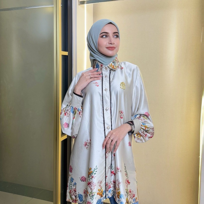 tunik silk sutra terbaru by shellasaukia premium 1000%