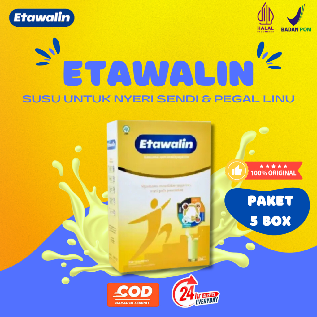 

ETAWALIN Original Paket 5 Box 200g - Bantu Atasi Nyeri Sendi dan Asam Urat