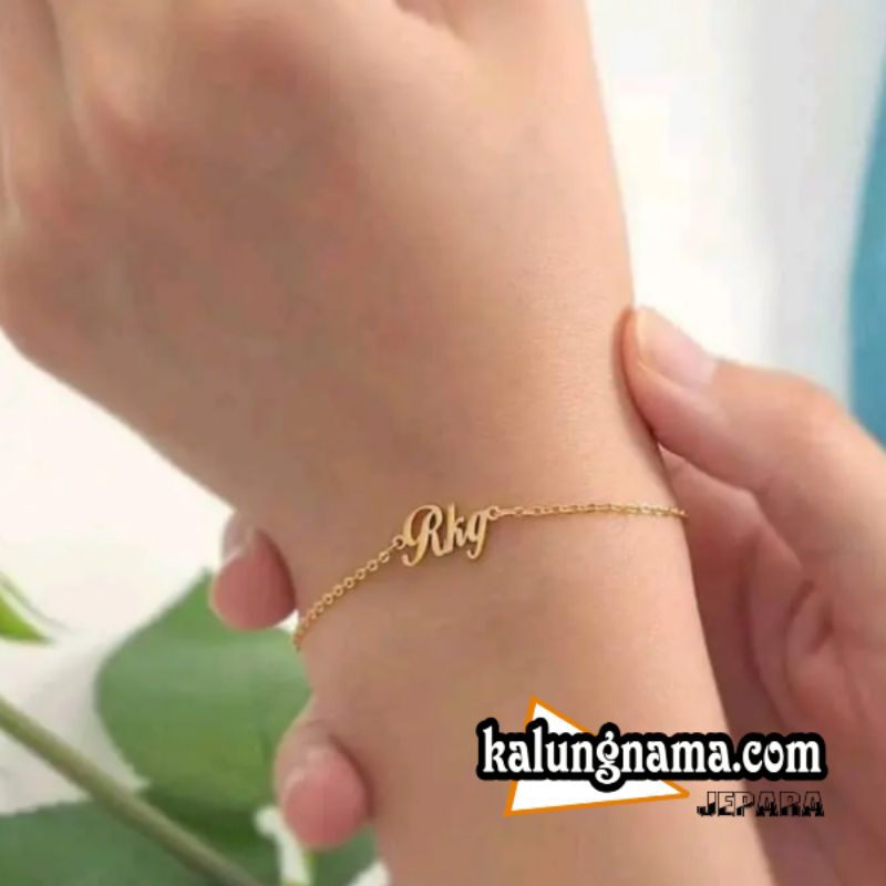 gelang nama titanium anti karat gelang nama titanium gelang nama