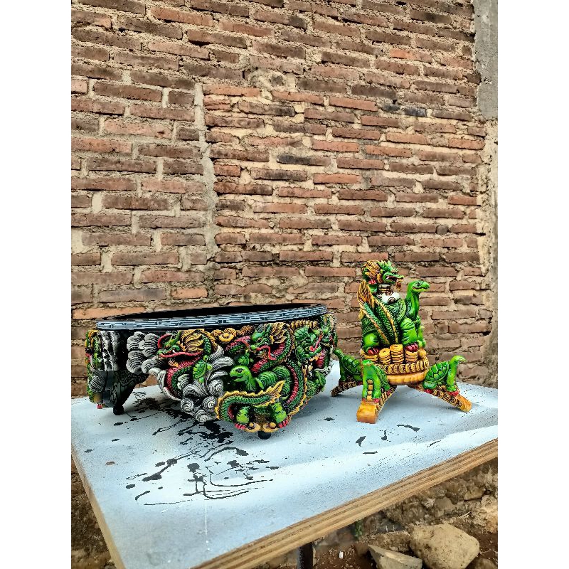 Tebok Lovebird konin sogon motif kura kura vs naga