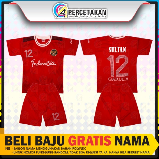 Baru Bermanfaat Jersey Bola Timnas Indonesia Setelan Gratis Sablon Nama Baju Futsal Kaos Bola Pakaia