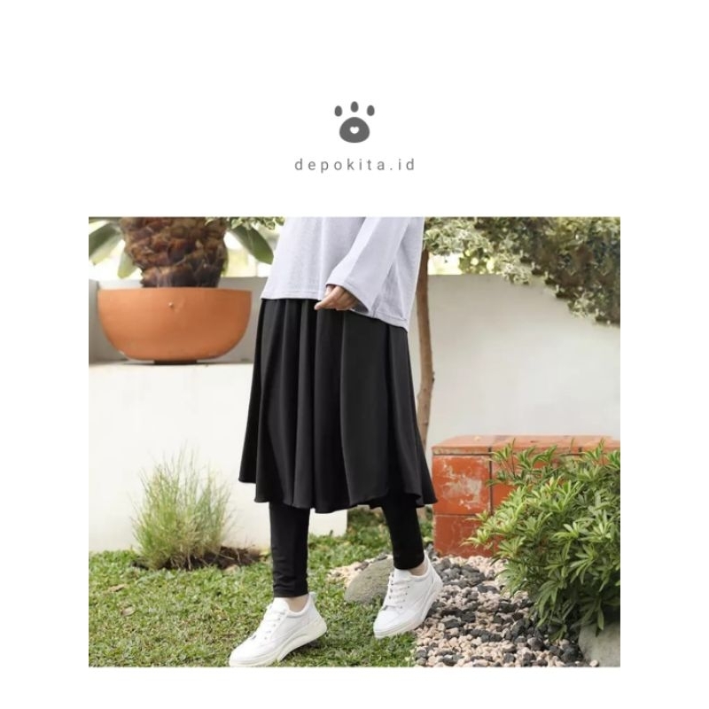 Legging Rok Muslimah - Rok Legging Muslimah Olahraga (ready)