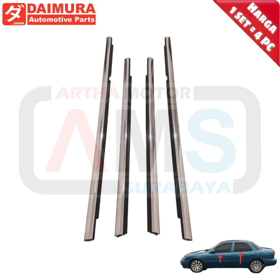 Karet Pelipit Lis List Kaca Pintu Mobil KIA TIMOR S515