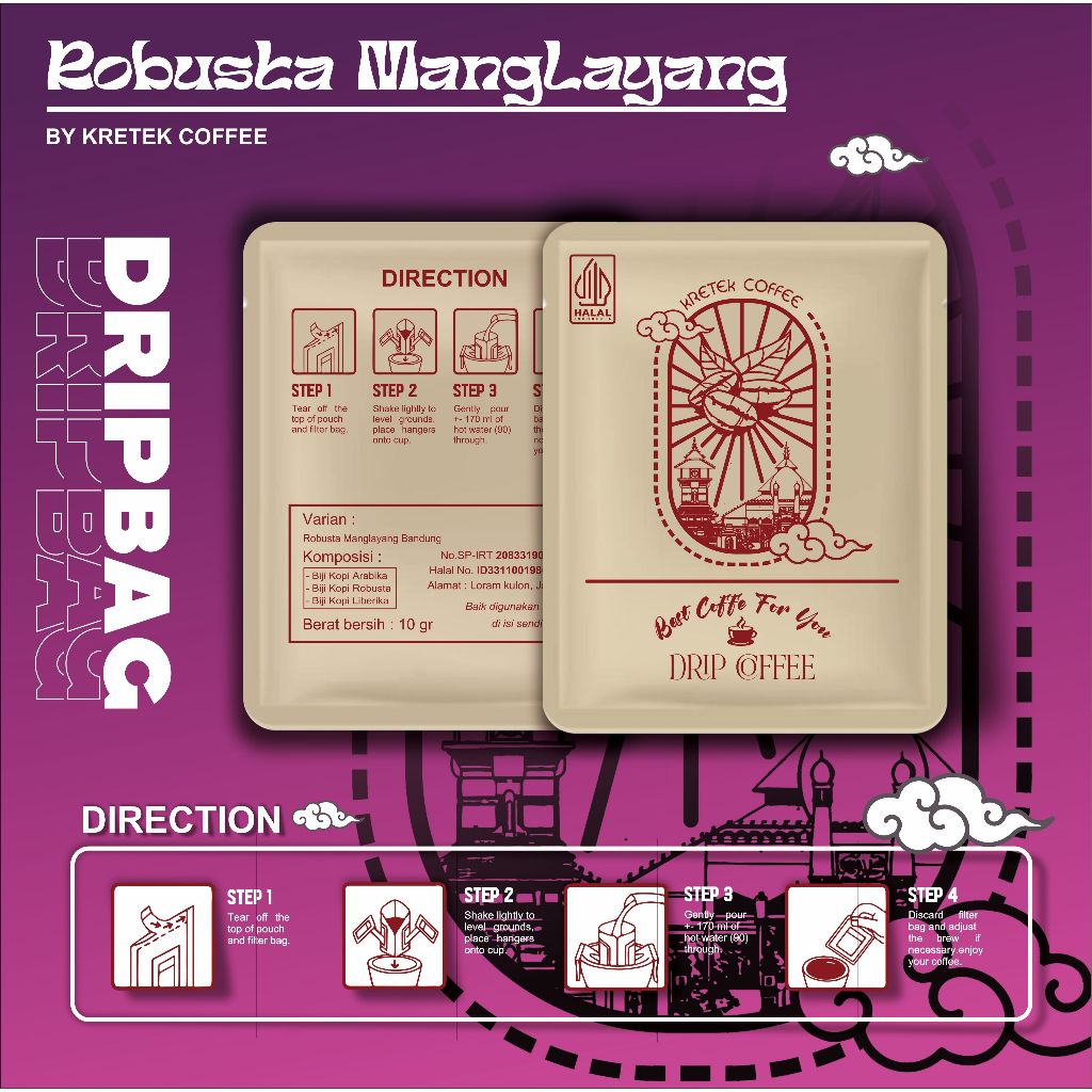Dripbag - Kopi Manglayang / Robusta Manglayang / Kopi Bandung Manglayang / Robusta Bandung Manglayan
