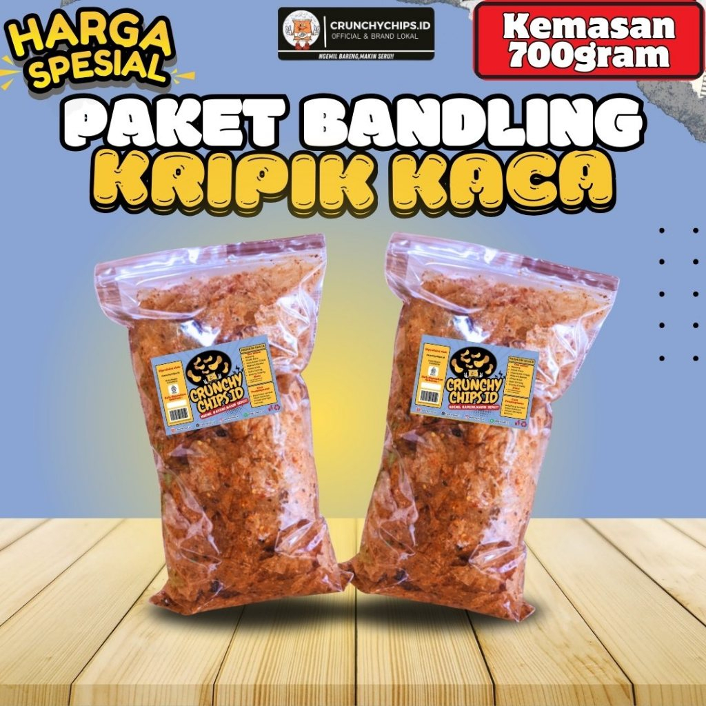 

BANDLING Cemilan Kripik Kaca Bumbu Cikruh Pedas Gurih Daun Jeruk Nikmat Terlezat Dapat 2 Pcs Renyah