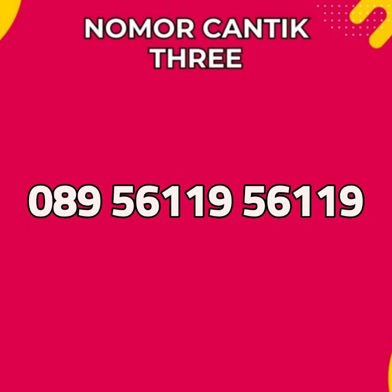 Nomor cantik 3 11 digit 888 Perdana tri