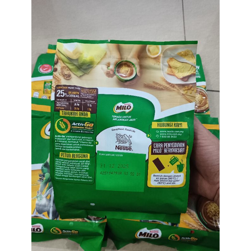 

RB NESTLE MILO Activ-Go Whole Grain Sereal Malaysia (36g x 10 sachet) Original