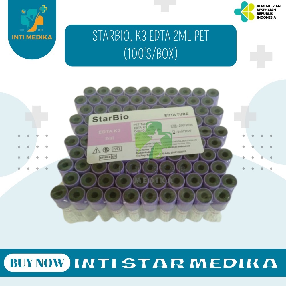 STARBIO, VACUM TUBE K3 EDTA 2ML PET