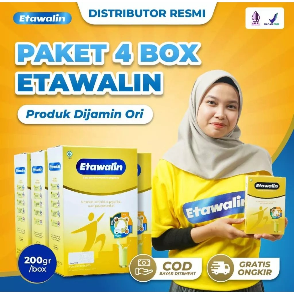 

PROMO TERBAIK!!! Etawalin - Paket 4 Box Susu Kambing Etawa Asli Mengatasi Masalah Persendian Asam Urat