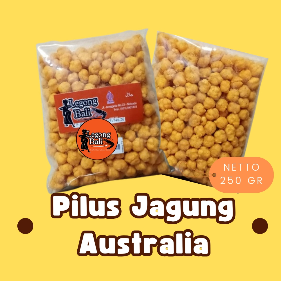 

Snack Pilus Jagung Australia Kacang Australi 250 gr