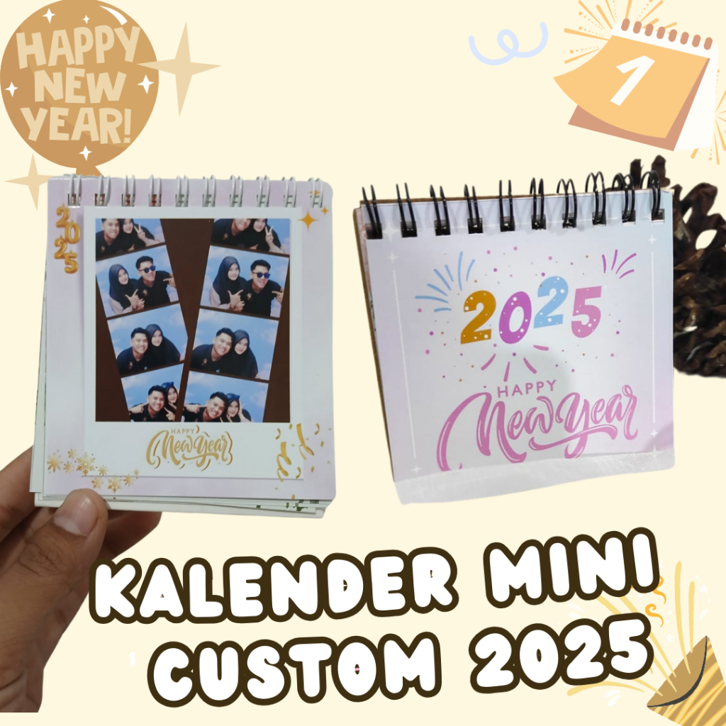 

KALENDER MINI CUSTOM FOTO MEJA 2025/KALENDER MINI/MURAH FOTO Vintage Rustic Kado Gift Souvenir Wedding