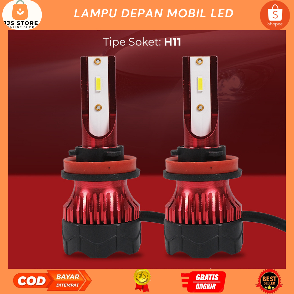 Lampu Mobil H11 / Lampu Depan Mobil LED ZES 12000LM 55W H11 2 PCS 6000K/Pure White - K5