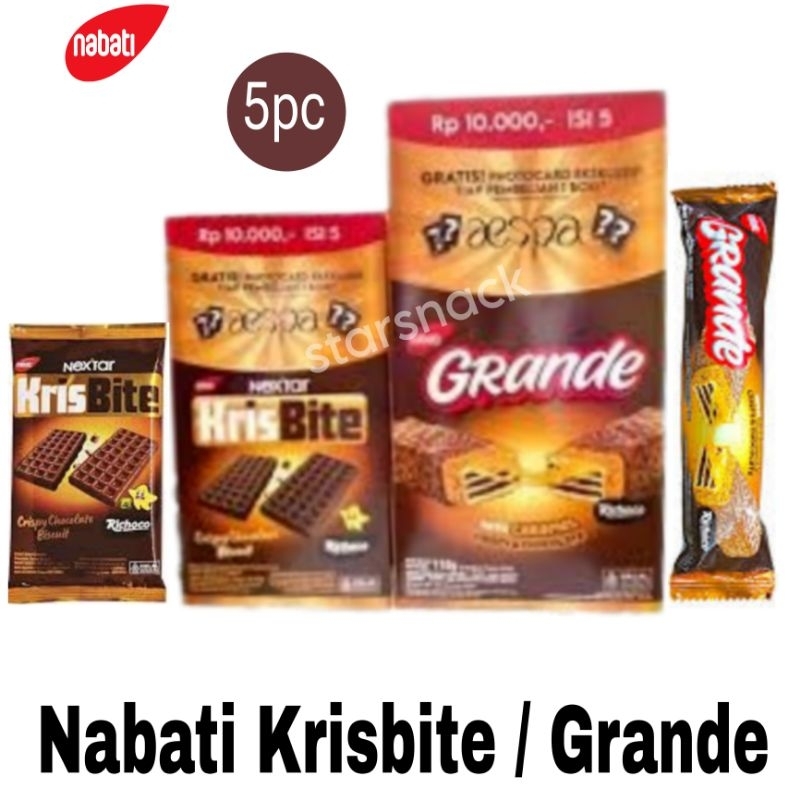 

Nabati Nextar Krisbite Grande wafer isi 5pc / kotak