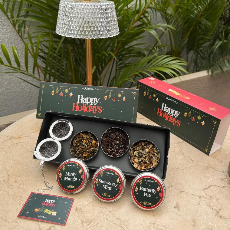 

Hampers Happy Holiday Addictea -gift Holiday Edition Hampers Specialtea Leaves