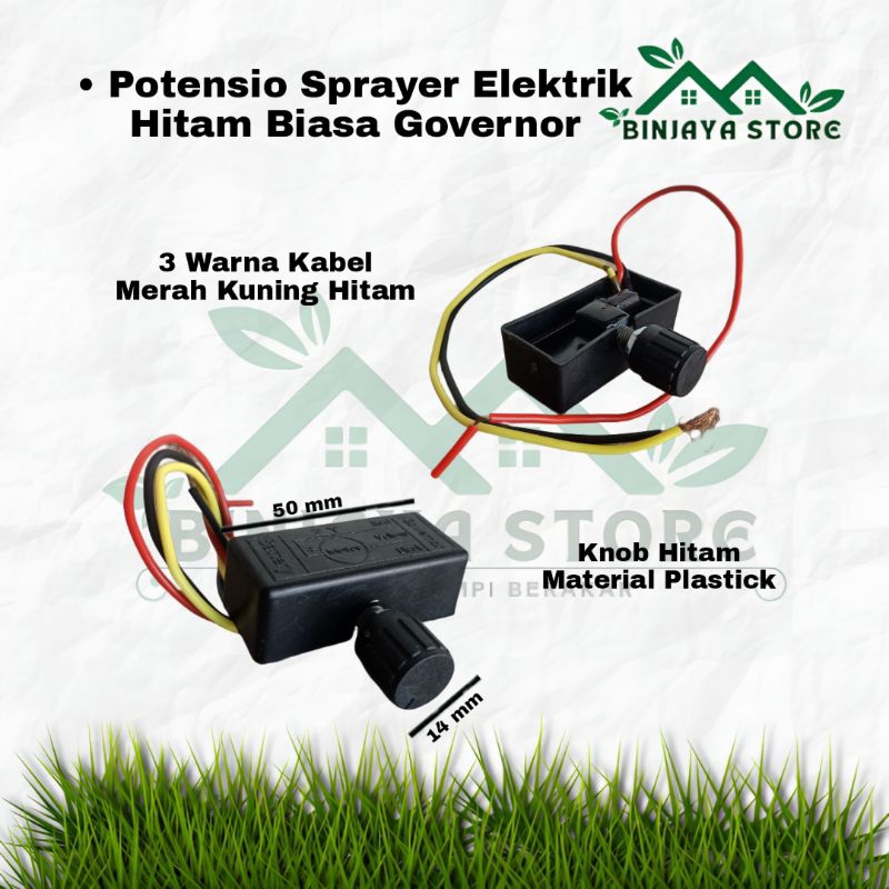 Potensio Sprayer Elektrik Hitam Biasa Governor || BINJAYA STORE || [BACA DESKRIPSI SEBELUM MEMBELI]