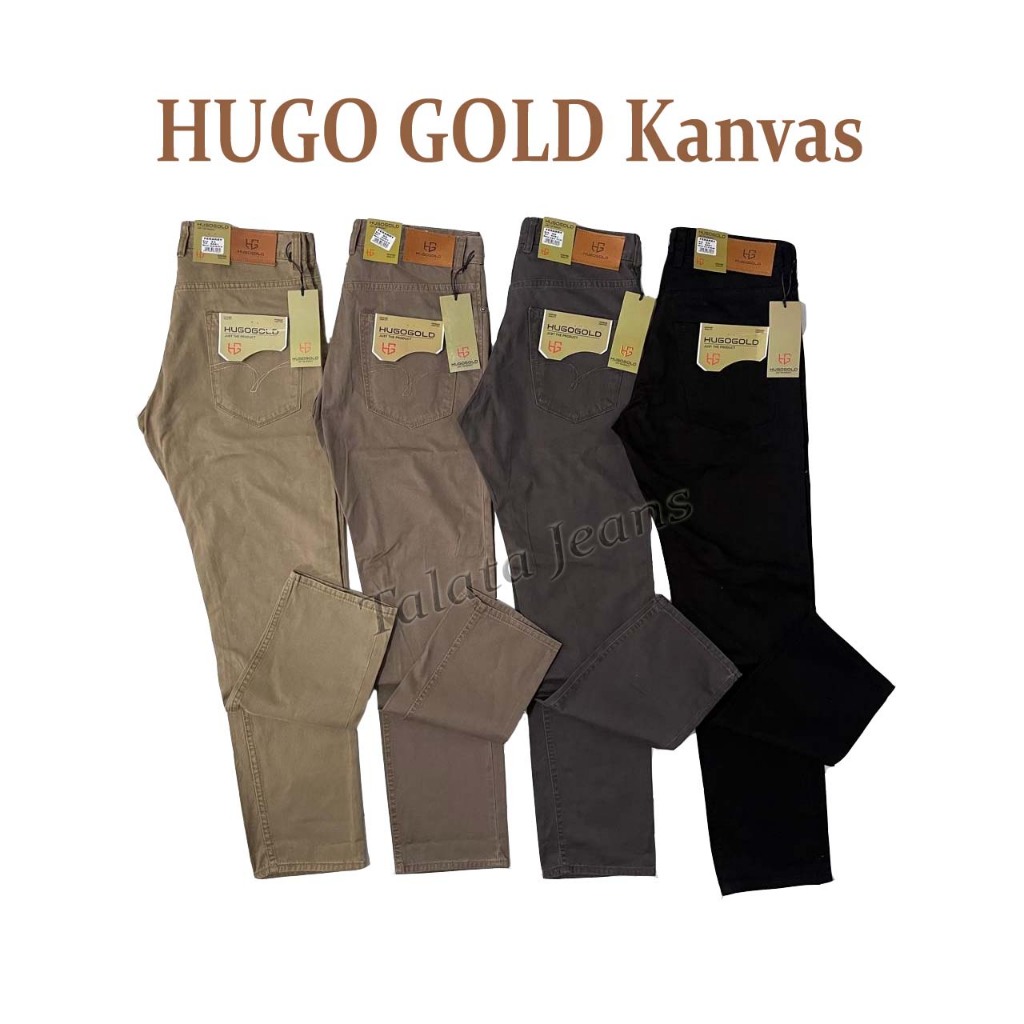 Celana Kanvas HUGO GOLD ORIGINAL / Celana Cassual Semi Jeans / Celana Premium Pria kanvas Minyak