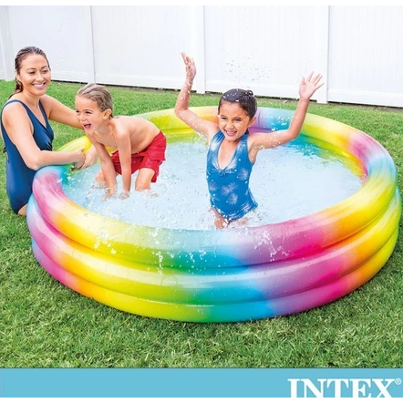 KOLAM RENANG ANAK JUMBO INTEX WILD GEOMETRY POOL168cm 58449 - KOLAM ANAK INTEX BULAT JUMBO
