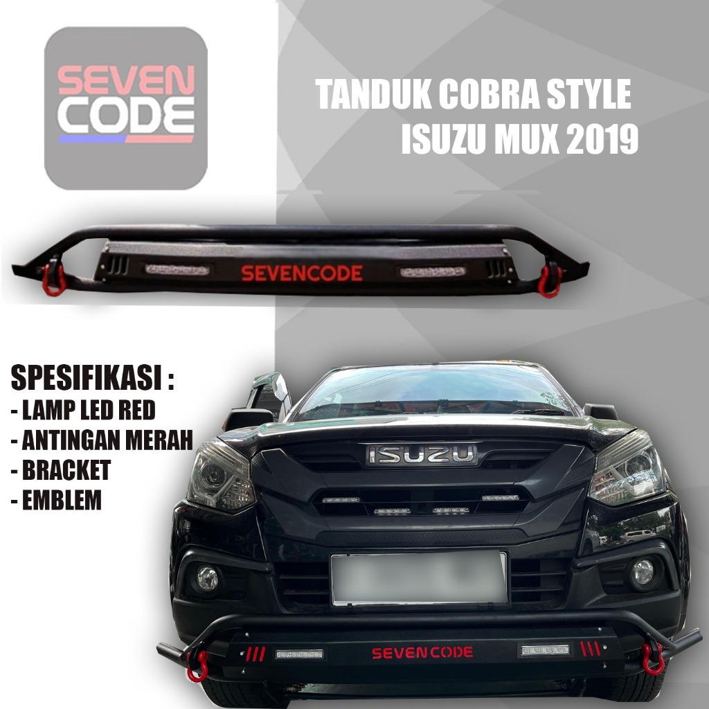 TANDUK DEPAN ISUZU MUX 2019- COBRA STYLE / PENGAMAN BUMPER DEPAN ISUZU MUX 2019