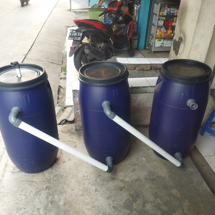 3 tong filter kolam ikan koi, lele, nila uk 80L