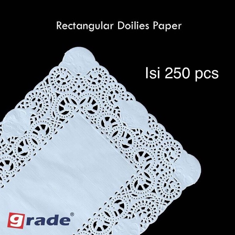 

st Bestseller Doilies paper persegi 2 x 3 cm kertas renda persegi isi 25 pcs 84