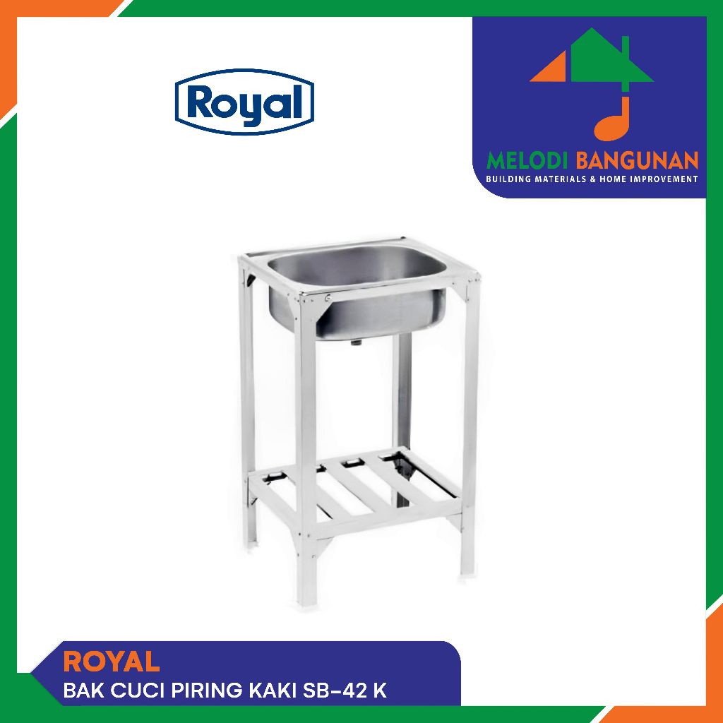 Royal - Sink Portable Bak Cuci Piring Kaki Sb 42 K Sb42K Stainless Steel