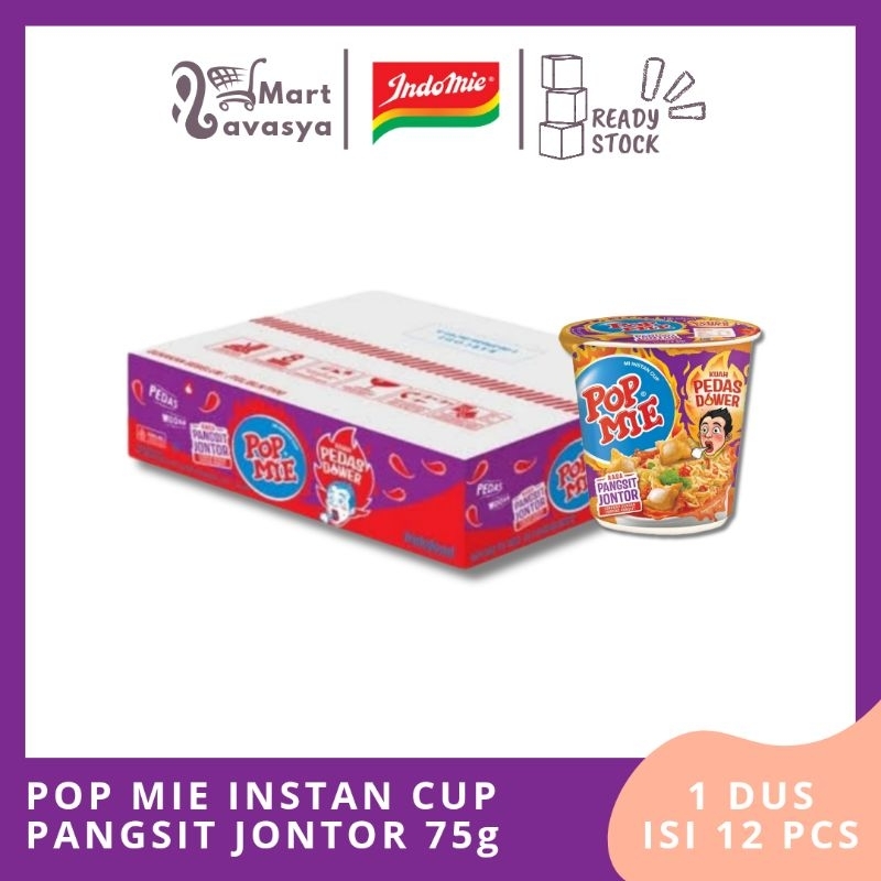 

POP MIE INSTAN CUP PANGSIT JONTOR 75g - 1 DUS ISI 12 PCS - KOTA BANDUNG - LAVASYA MART