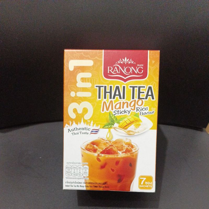 

Ranong Thai tea rasa mango sticky rice made in Thailand original Thai tea Dr Bangkok