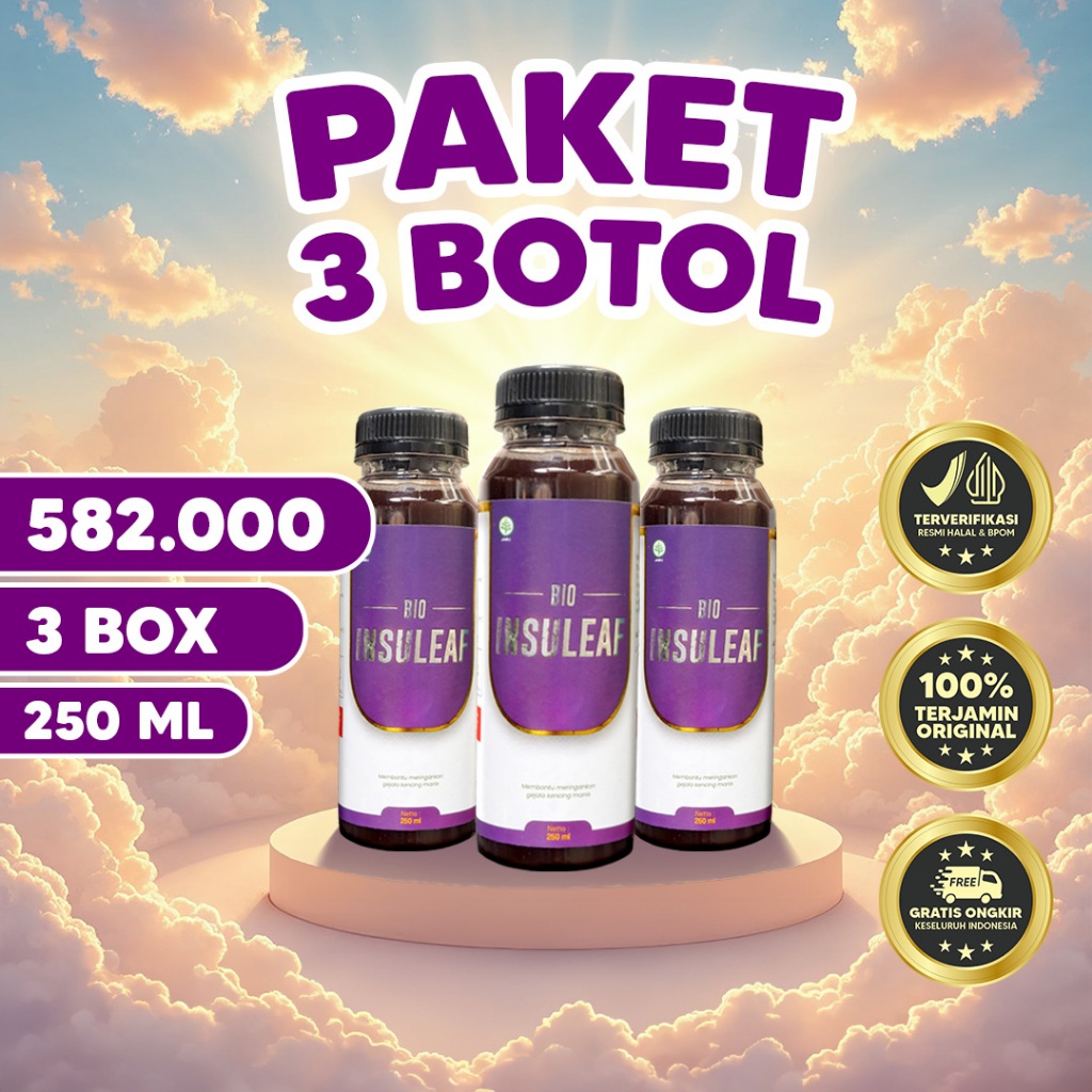 

Paket 3 Box Bio Insuleaf - Solusi Gula Darah Tinggi Cegah Kolesterol Diabtes Melitus Kencing Manis