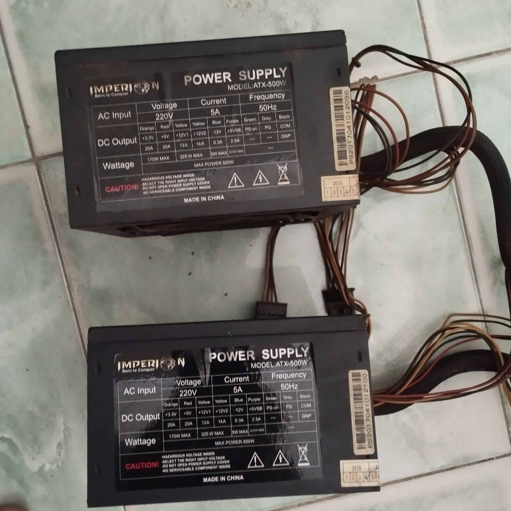 PSU rusak second Power supply Komputer PC kondisi RUSAK set