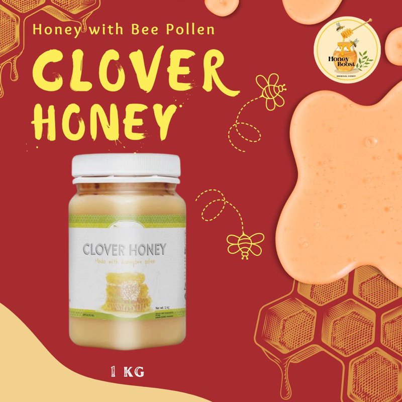 

MADU CLOVER HONEY 1KG ORIGINAL 100% EXP 2026 FREE SENDOK KAYU