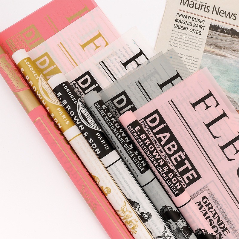 

CELLOPHANE - KERTAS KORAN MODERN Kertas Buket Koran Newspaper Flower Wrapping Cellophane Florist