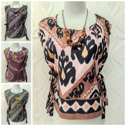 VEST ROMPI OUTER CARDIGAN BATIK ETNIK OUTWEAR OUTER BATIK KONDANGAN WANITA KEKINIAN VEST BATIK MODER