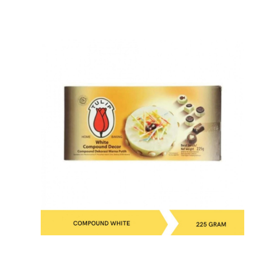 

TULIP WHITE Chocolate Cokelat Putih WHITE Compound Kompon Baking masak