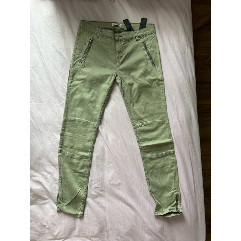 zara skinny jeans sage