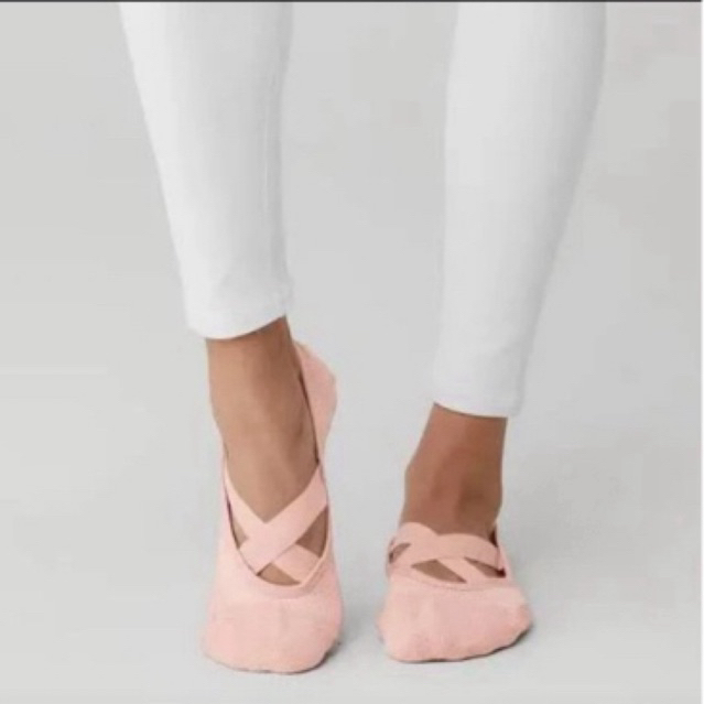 Alo yoga Pivot Barre Sock Pink  Pale Mauve M/L - kaos kaki anti slip gym yoga pilates