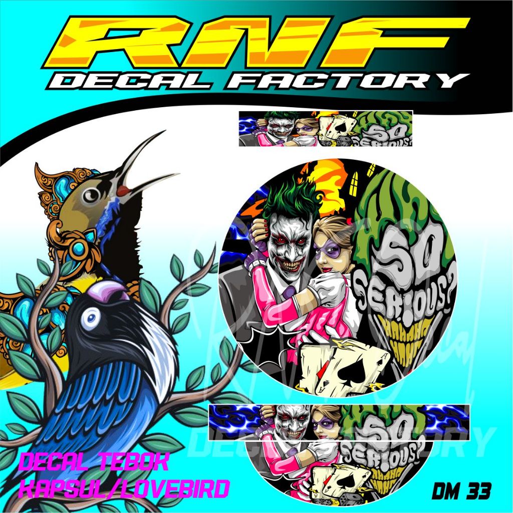 DECAL TEBOK JOKER,,STIKER TEBOK SANGKAR KAPSUL