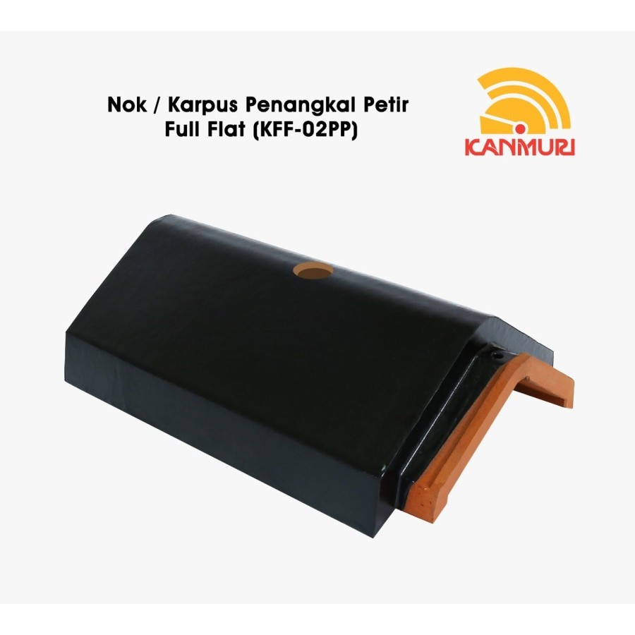 Full Flat Nok Penangkal Petir Kanmuri Silk Black Aksesoris Genteng Keramik