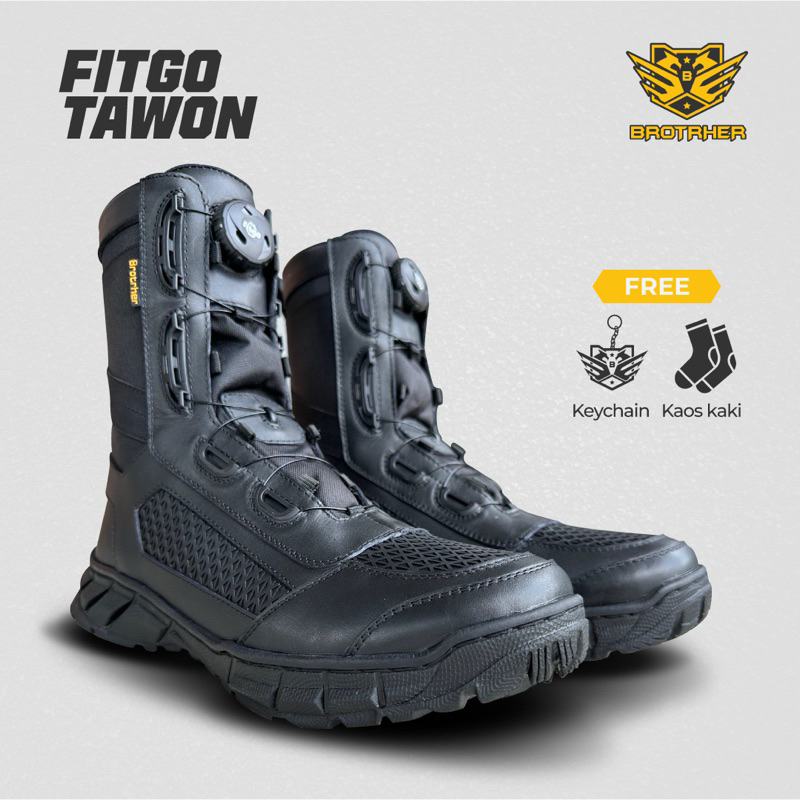 BROTRHER Fitgo Tawon Tactical Sepatu Pdl Tali Putar