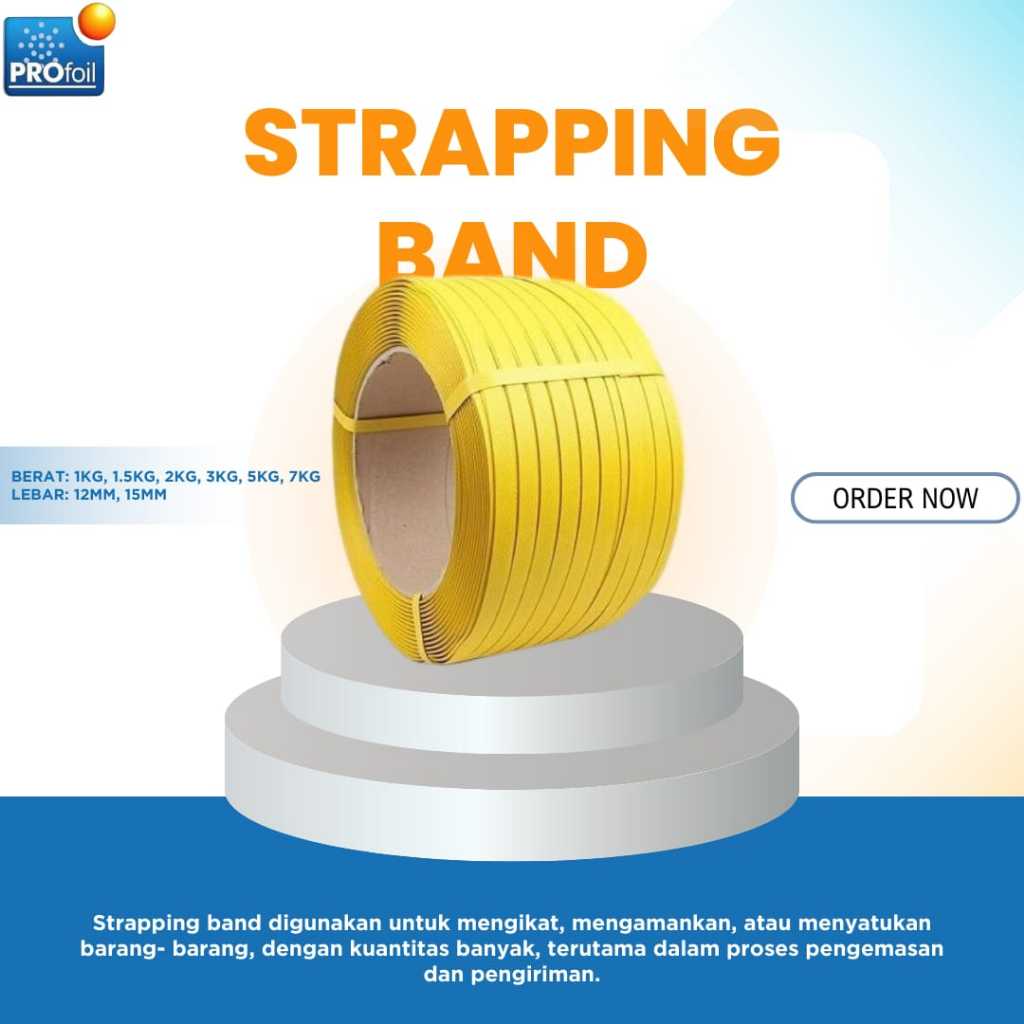 

Tali Straping Band |12mm 1kg | Warna Kuning |Termurah