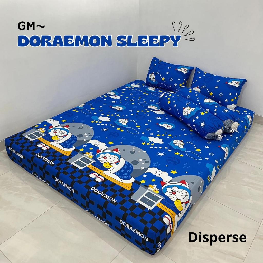 SPREI DORAEMON SET SARUNG BANTAL SARUNG GULING 120/160/180