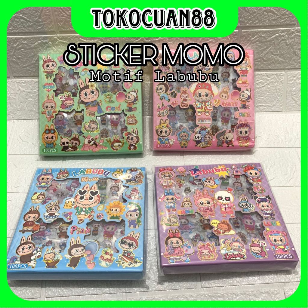 

STICKER LABUBU 100PCS / STIKER ANAK KARAKTER LUCU / STIKER ANAK LUCU