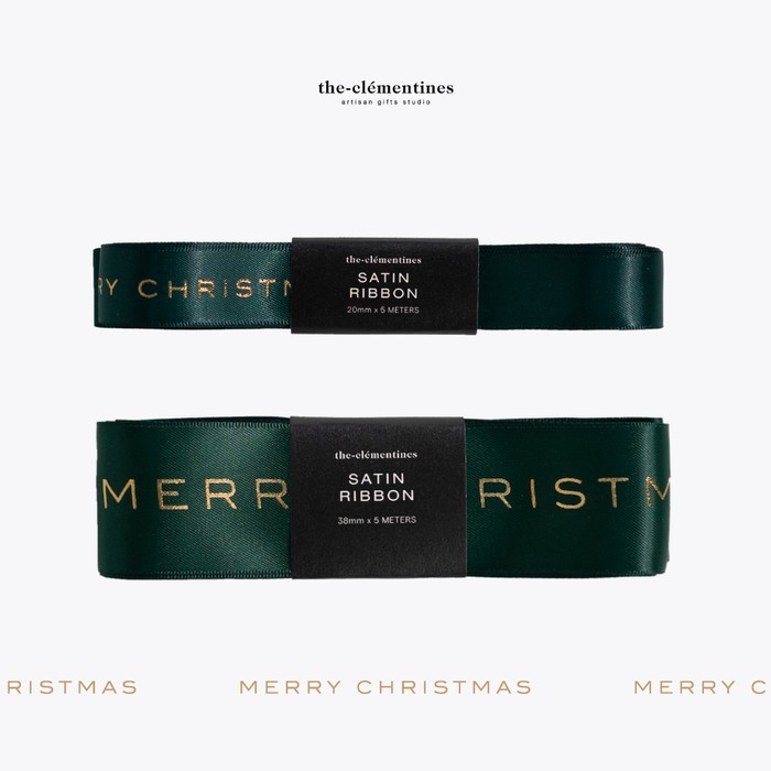 

Clementines Ribbon - Green Christmas Collection - 5m
