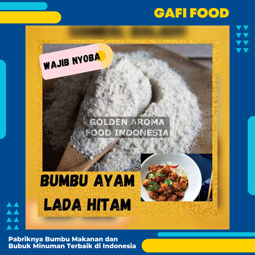 

BUMBU TABUR AYAM LADA HITAM 1 KG FOOD GRADE 1Kg Bubuk Bumbu Cilor Papeda Mie Lidi Makaroni Basreng